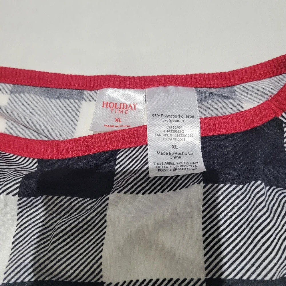 Checker Plaid Dog Outfit Size XL Matching Family Outfit Animal Holiday